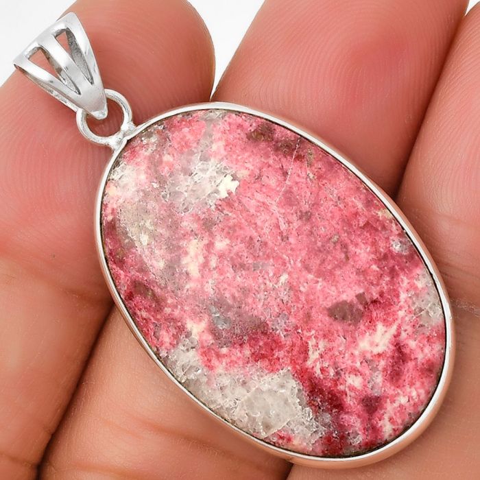 Natural Pink Thulite - Norway Pendant SDP129860 P-1001, 21x31 mm