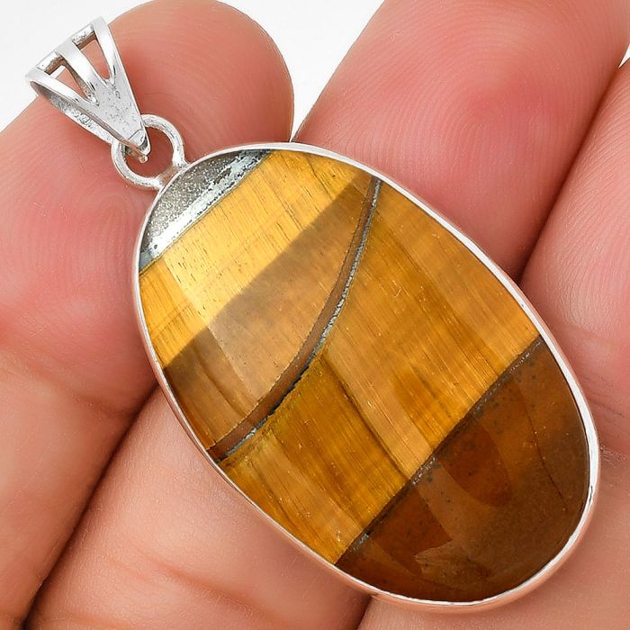 Natural Tiger Eye - Africa Pendant SDP129863 P-1001, 19x31 mm