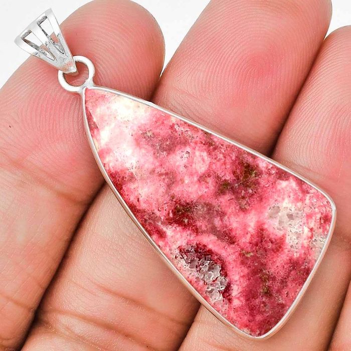 Natural Pink Thulite - Norway Pendant SDP129966 P-1001, 18x36 mm