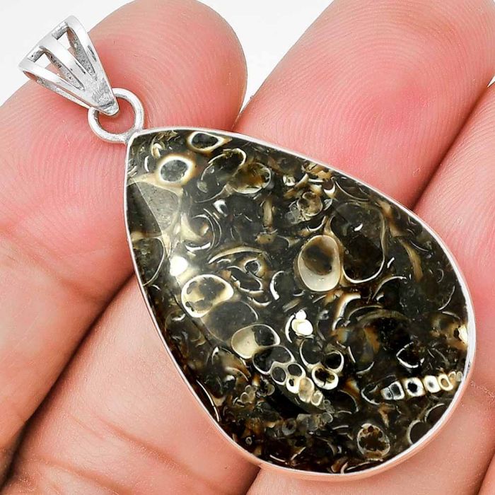 Natural Turtella Jasper - USA Pendant SDP129998 P-1001, 22x32 mm