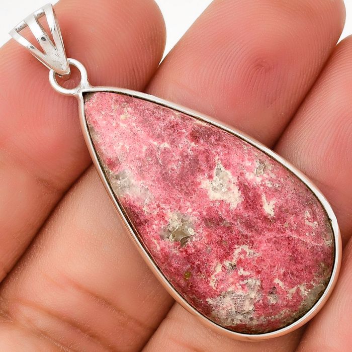 Natural Pink Thulite - Norway Pendant SDP130135 P-1001, 18x35 mm