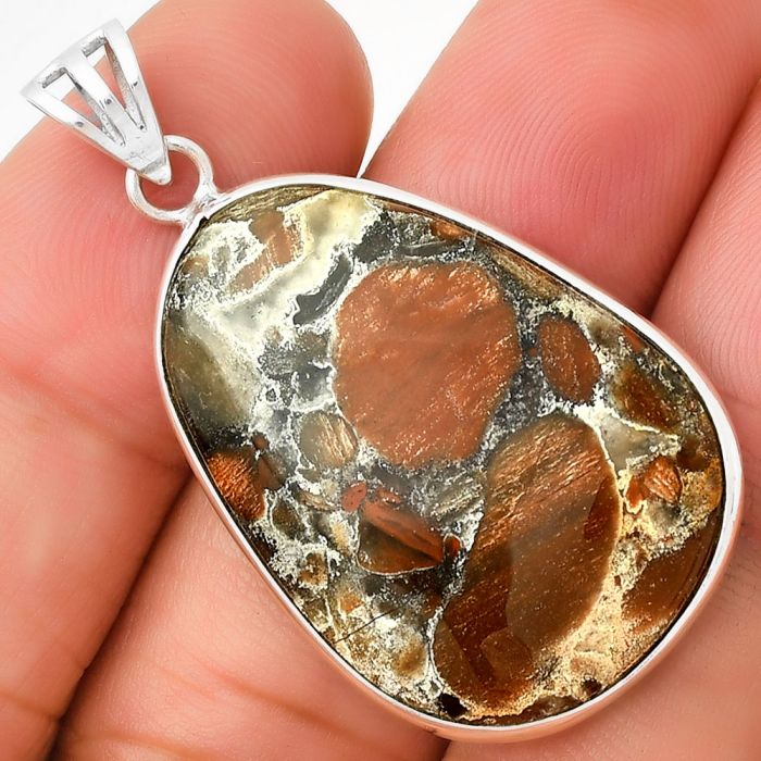 Natural Tabu Jasper Pendant SDP130226 P-1001, 22x31 mm