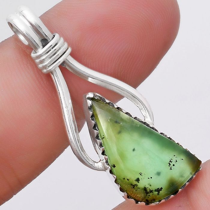 Natural Boulder Chrysoprase - Australia Pendant SDP130619 P-1587, 11x20 mm