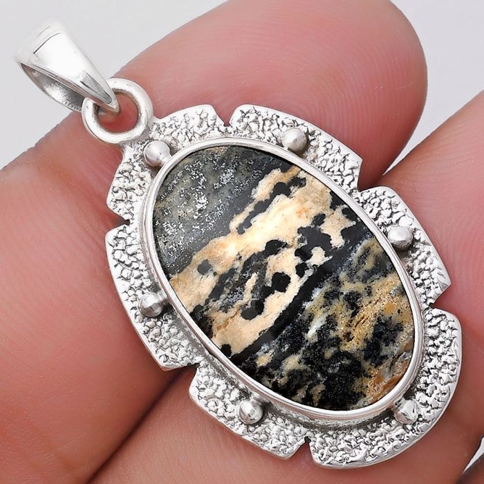 Natural Russian Honey Dendrite Opal Pendant SDP130696 P-1485, 14x21 mm