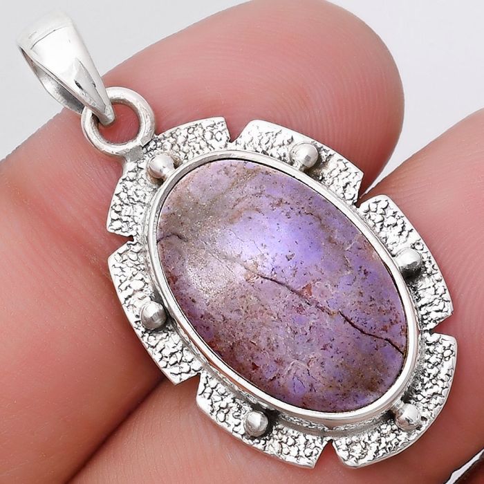 Natural Lavender Jade Pendant SDP130699 P-1485, 13x19 mm