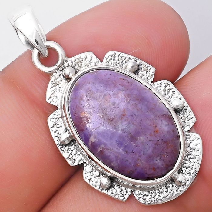 Natural Lavender Jade Pendant SDP130716 P-1485, 13x19 mm