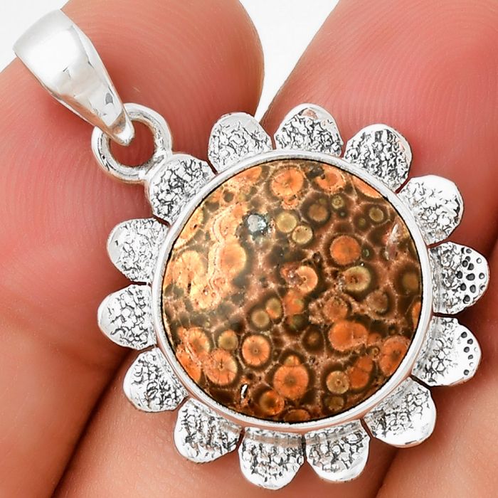 Natural Poppy Jasper Pendant SDP130766 P-1205, 16x16 mm