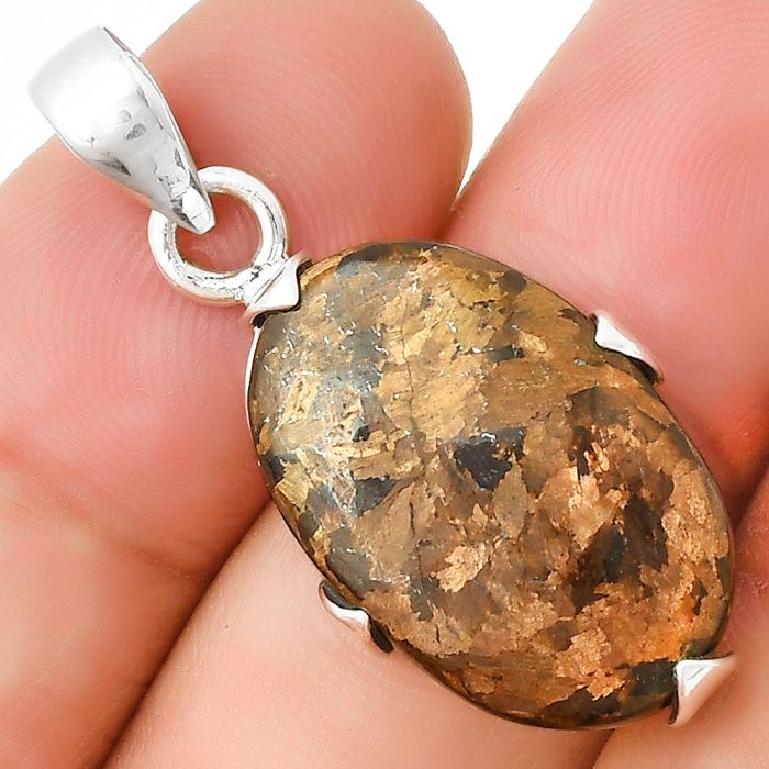 Natural Bronzite Pendant SDP130969 P-1548, 15x22 mm