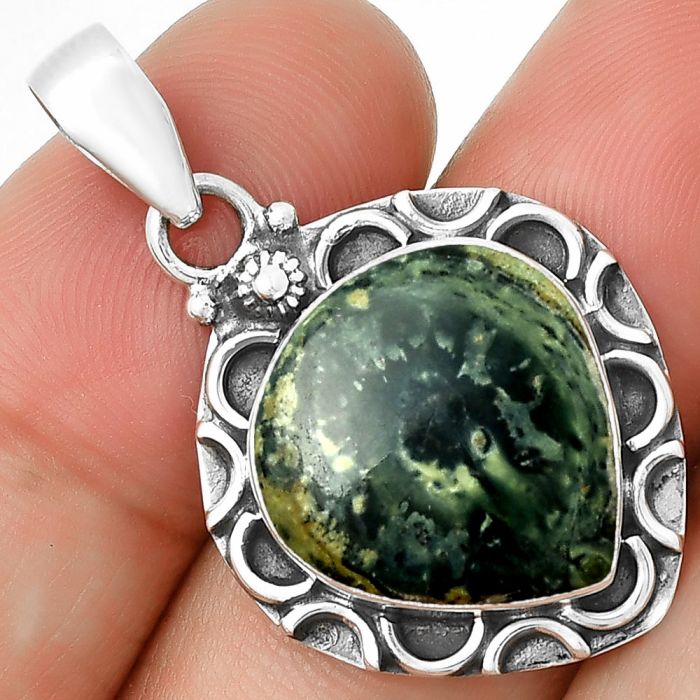 Natural Star Galaxy Jasper Pendant SDP131248 P-1242, 16x17 mm