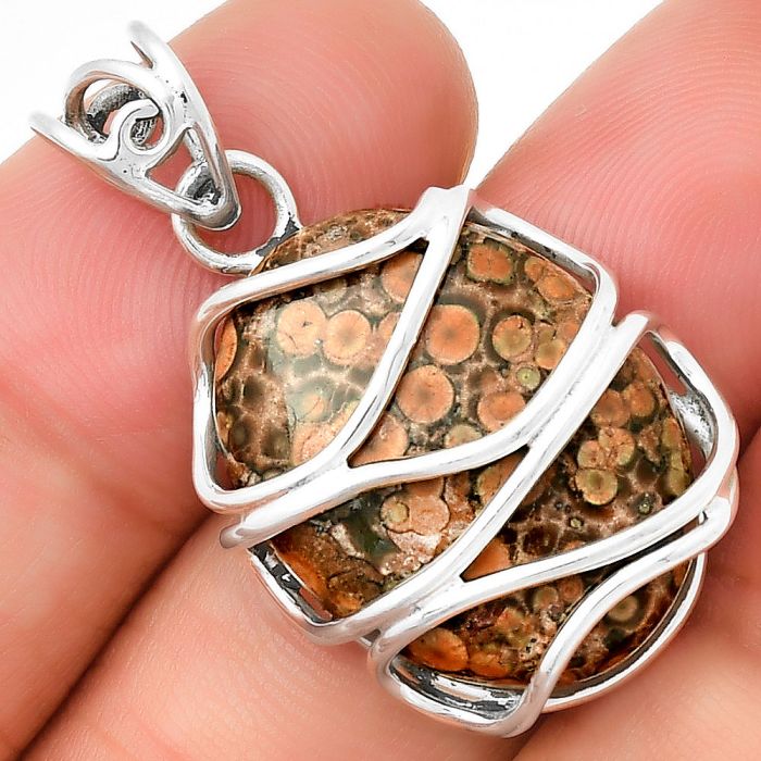 Natural Poppy Jasper Pendant SDP131432 P-1561, 17x23 mm