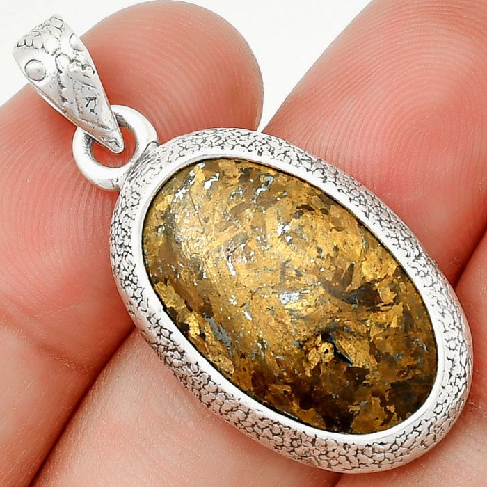 Natural Bronzite Pendant SDP131698 P-1538, 13x22 mm