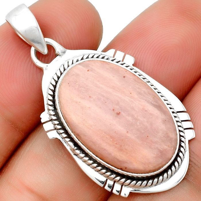 Natural Pink Tulip Quartz Pendant SDP132513 P-1463, 15x22 mm