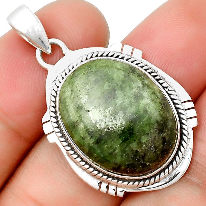 Natural Serpentine Pendant SDP132527 P-1463, 16x21 mm