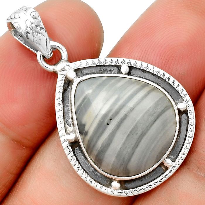 Natural Picasso Jasper Pendant SDP132656 P-1495, 16x18 mm