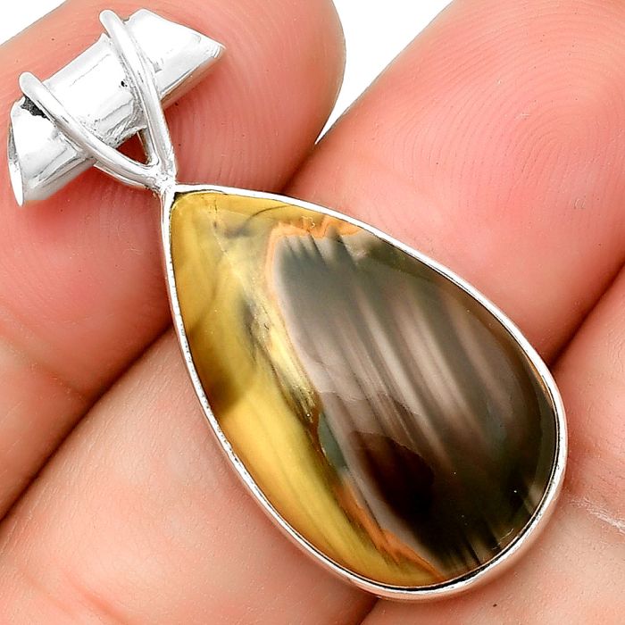 Natural Imperial Jasper - Mexico Pendant SDP132744 P-1304, 15x24 mm