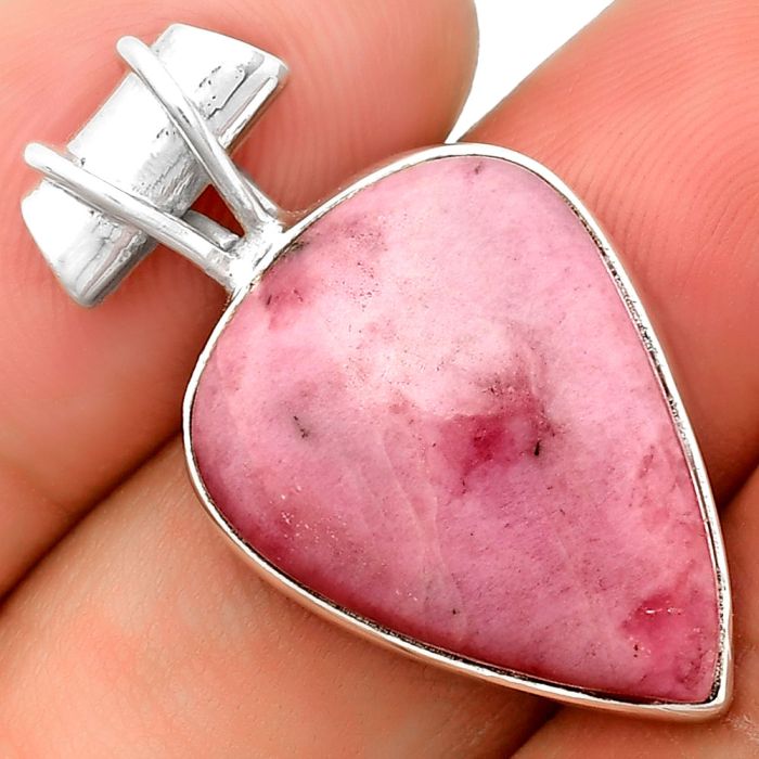 Natural Pink Tulip Quartz Pendant SDP132745 P-1304, 16x21 mm