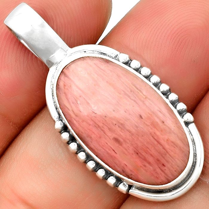 Natural Pink Tulip Quartz Pendant SDP132926 P-1326, 12x22 mm