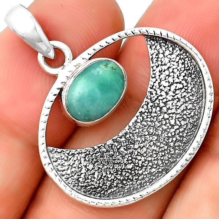 Natural Paraiba Amazonite Pendant SDP133057 P-1630, 7x9 mm