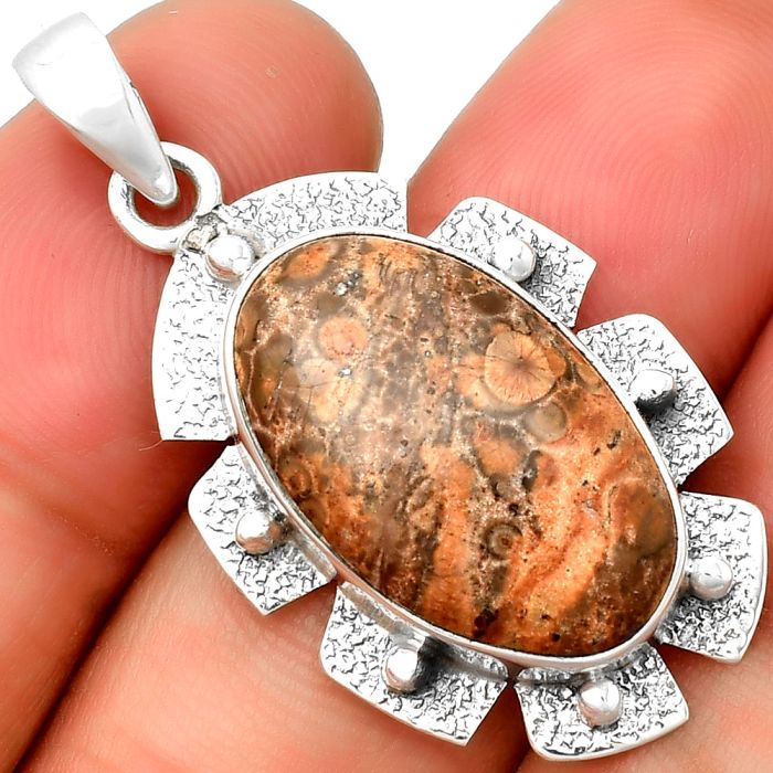 Natural Leopard Skin Jasper Pendant SDP133069 P-1485, 13x21 mm