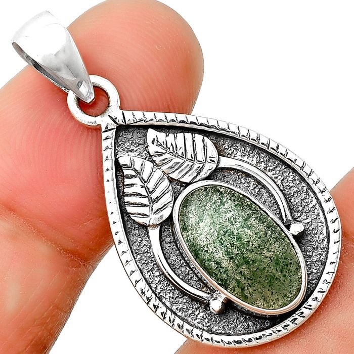 Natural Green Aventurine Pendant SDP133241 P-1138, 8x14 mm