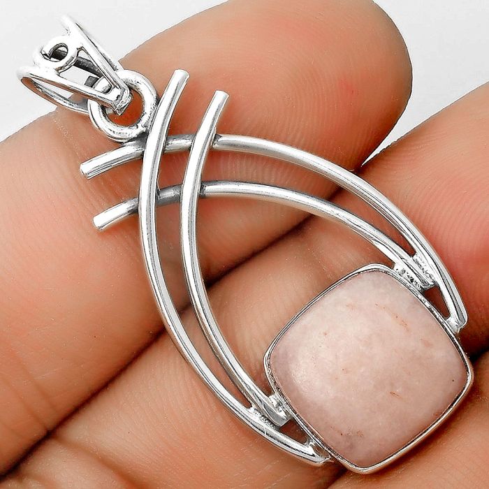 Natural Pink Scolecite Pendant SDP134572 P-1010, 13x13 mm