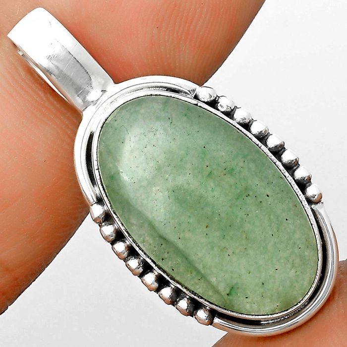 Natural Green Aventurine Pendant SDP134691 P-1326, 13x23 mm