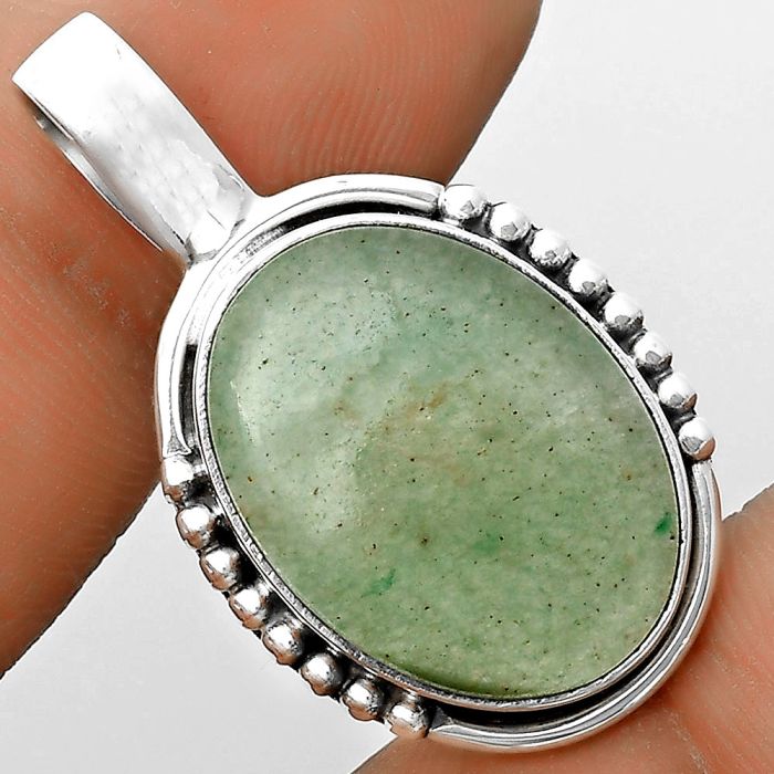 Natural Green Aventurine Pendant SDP134710 P-1326, 15x20 mm