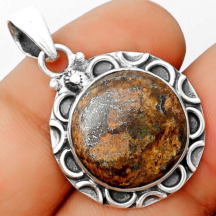 Natural Bronzite Pendant SDP134758 P-1242, 17x17 mm