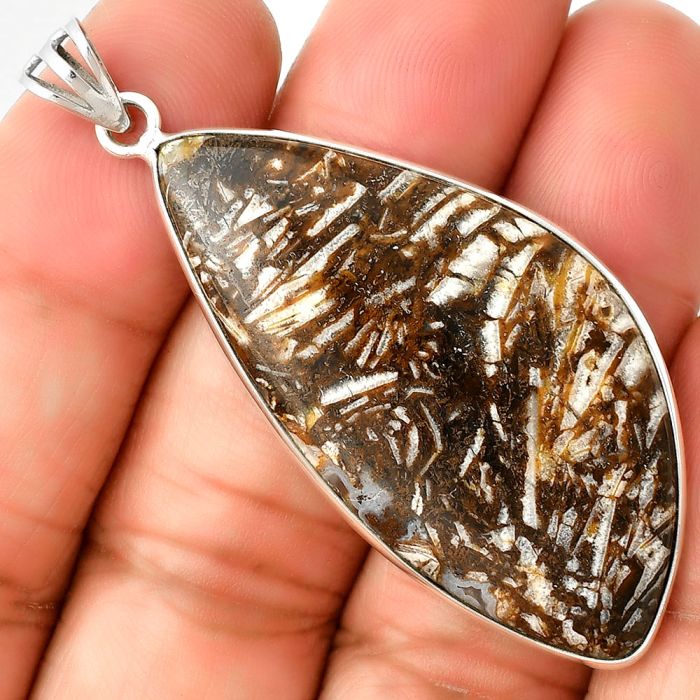 Natural Wild Horse Jasper Pendant SDP135122 P-1001, 23x45 mm