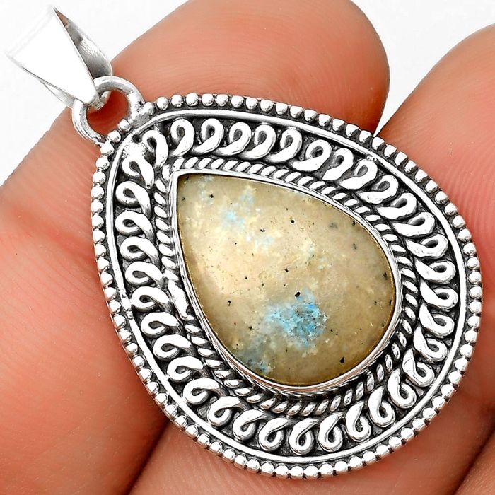 Natural Cavansite - India Pendant SDP135213 P-1537, 12x17 mm