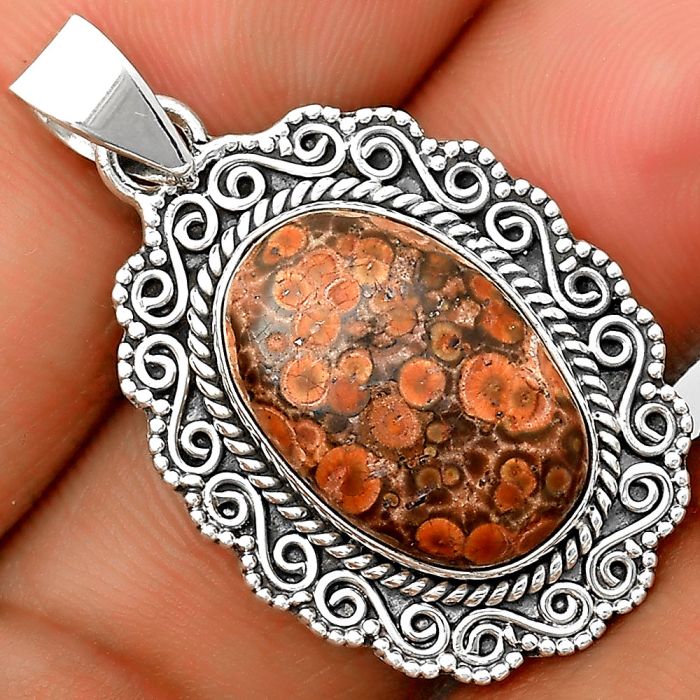 Natural Poppy Jasper Pendant SDP135267 P-1214, 12x18 mm