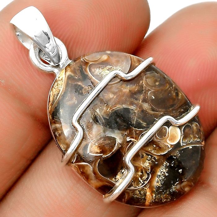 Natural Turtella Jasper - USA Pendant SDP135490 P-1638, 19x24 mm