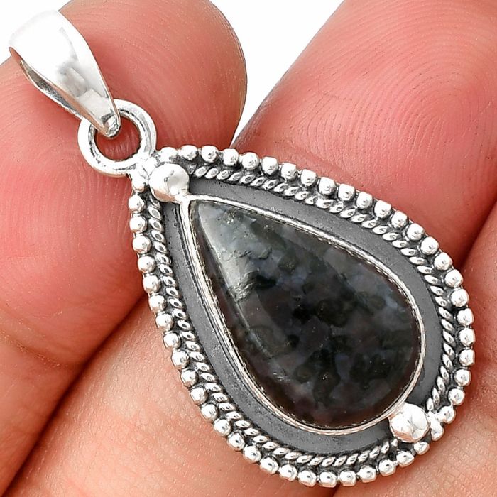 Indigo Gabbro Pendant SDP136496 P-1651, 11x18 mm