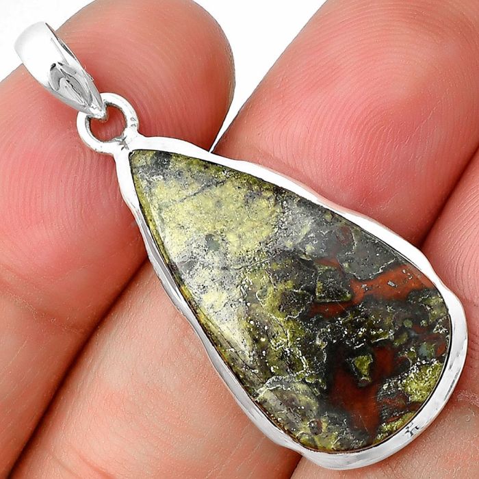 Dragon Blood Stone Pendant SDP137295 P-1110, 15x27 mm