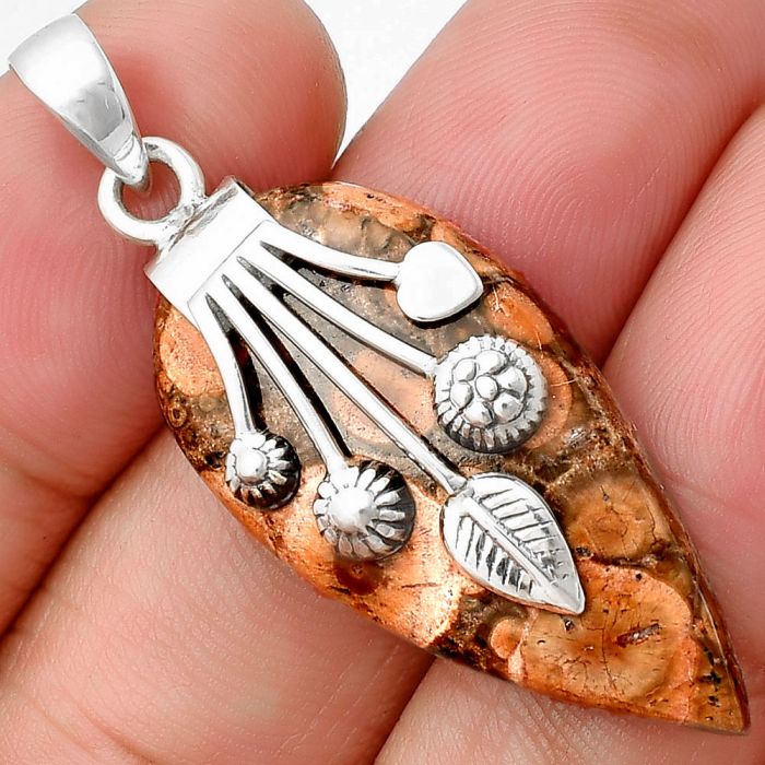 Poppy Jasper Pendant SDP137684 P-1647, 17x33 mm