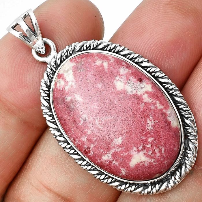 Pink Thulite Pendant SDP138764 P-1074, 18x26 mm