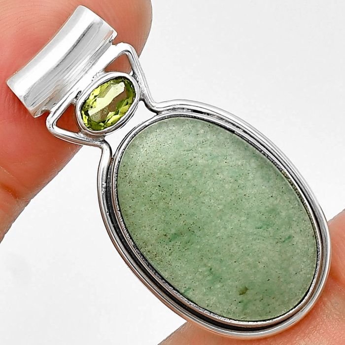 Green Aventurine Pendant SDP139152 P-1130, 15x22 mm