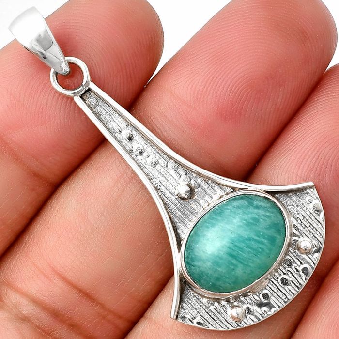 Paraiba Amazonite Pendant SDP140252 P-1195, 10x14 mm