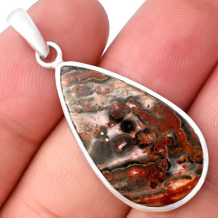 Leopard Skin Jasper Pendant SDP140536 P-1002, 15x28 mm