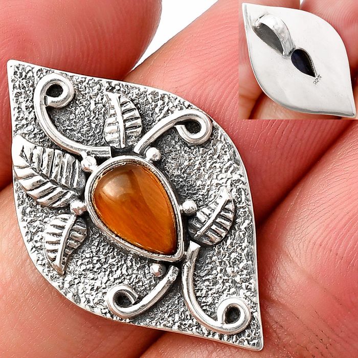 Red Tiger Eye Pendant SDP140729 P-1518, 6x9 mm