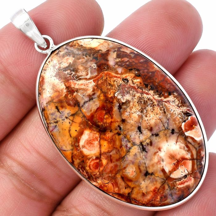 Mexican Bird Eye Pendant SDP142177 P-1001, 28x42 mm