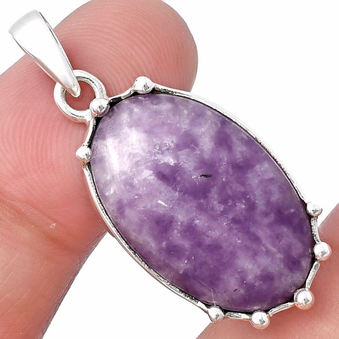 Purple Lepidolite Pendant SDP143280 P-1349, 15x24 mm