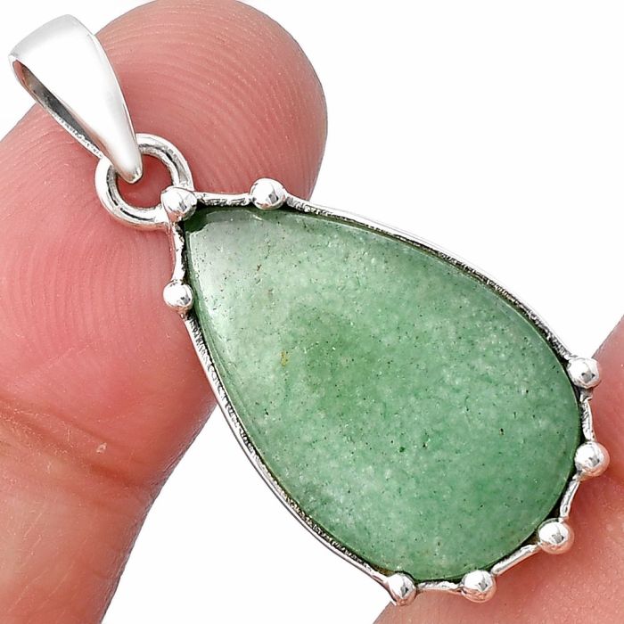 Green Aventurine Pendant SDP143299 P-1349, 15x24 mm