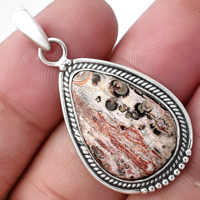 Leopard Skin Jasper Pendant SDP143762 P-1511, 15x22 mm