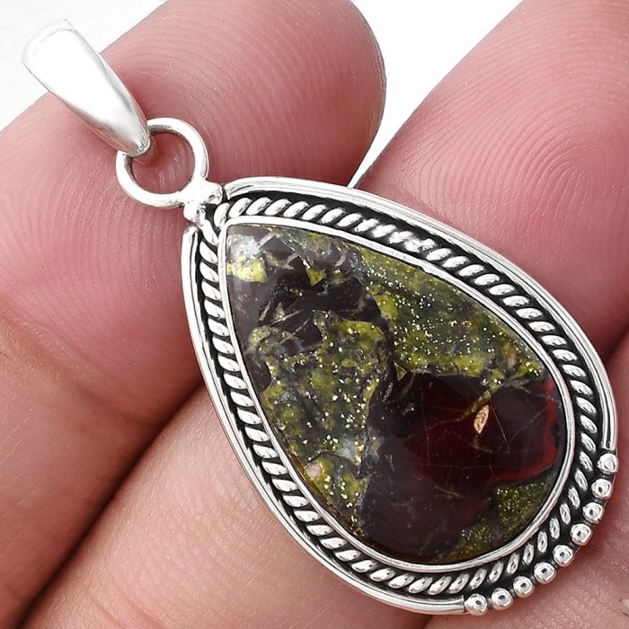 Dragon Blood Stone Pendant SDP143768 P-1511, 13x21 mm