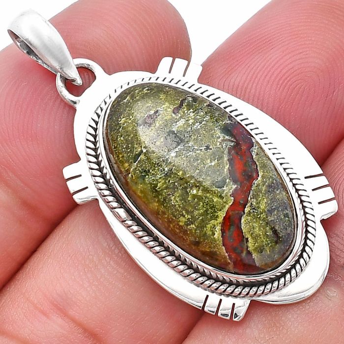 Dragon Blood Stone Pendant SDP144033 P-1463, 13x23 mm