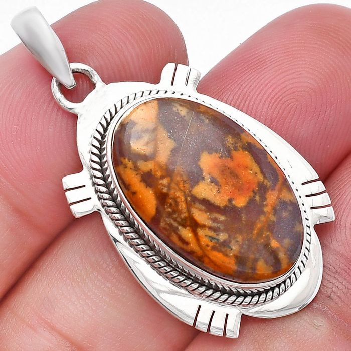 Outback Jasper Pendant SDP144050 P-1463, 14x22 mm