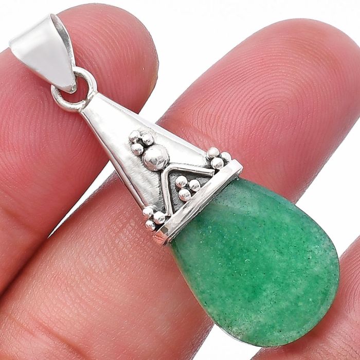 Green Aventurine Pendant SDP144147 P-1139, 15x22 mm