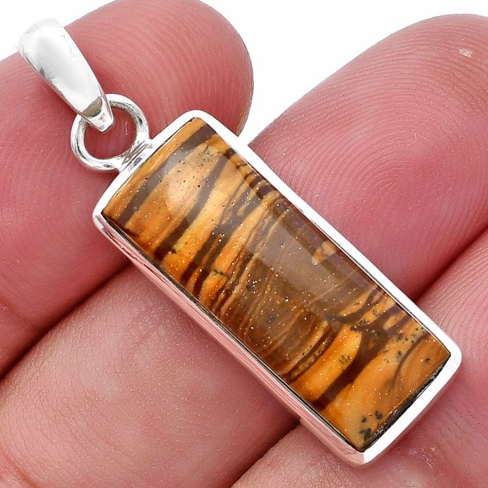 Outback Jasper Pendant SDP144569 P-1002, 9x24 mm