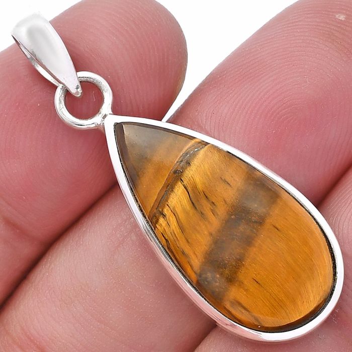 Tiger Eye Pendant SDP144586 P-1002, 12x25 mm